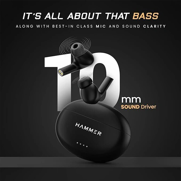 Hammer Mini Pods True Wireless Earbuds - White - White