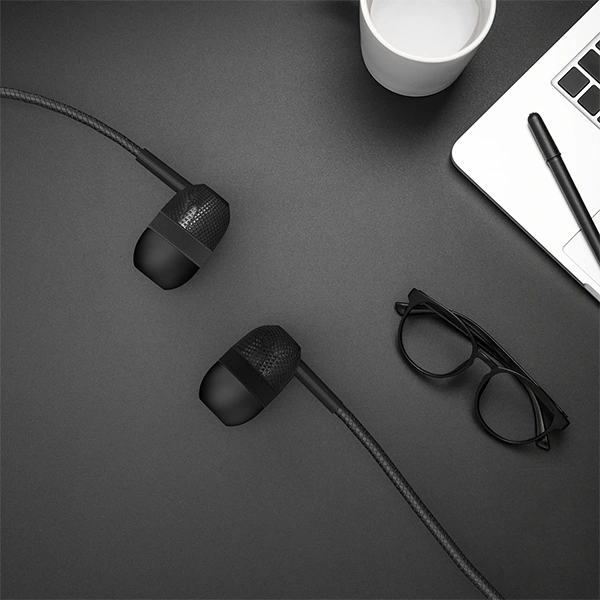 Hammer Nail Wired Earphones - Black - Black