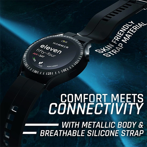 Hammer HAMMER Pulse Ace Plus Round dial Bluetooth Calling Smartwatch