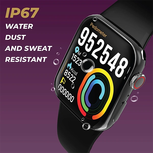Hammer Pulse Ace Pro Bluetooth Calling Smartwatch with Wireless Charging - Black, Blue, Pink