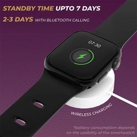 Hammer Pulse Ace Pro Bluetooth Calling Smartwatch with Wireless Charging - Black, Blue, Pink