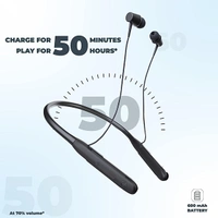Hammer Sting 2.0 Wireless Bluetooth Neckband Earphones with Long Battery Life