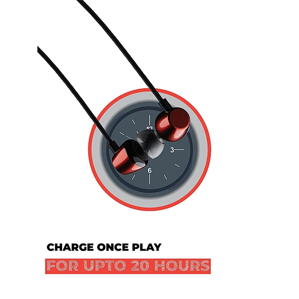 Hammer Sting 3 In-Ear Wireless Bluetooth Neckband - Red - Red