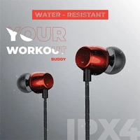 Hammer Sting 3 In-Ear Wireless Bluetooth Neckband - Red - Red