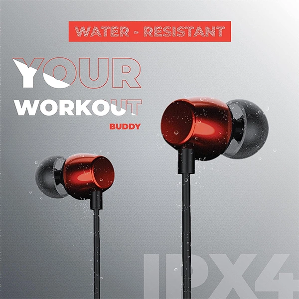 Hammer Sting 3 In-Ear Wireless Bluetooth Neckband - Red - Red