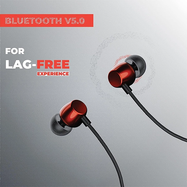 Hammer Sting 3 In-Ear Wireless Bluetooth Neckband - Red - Red