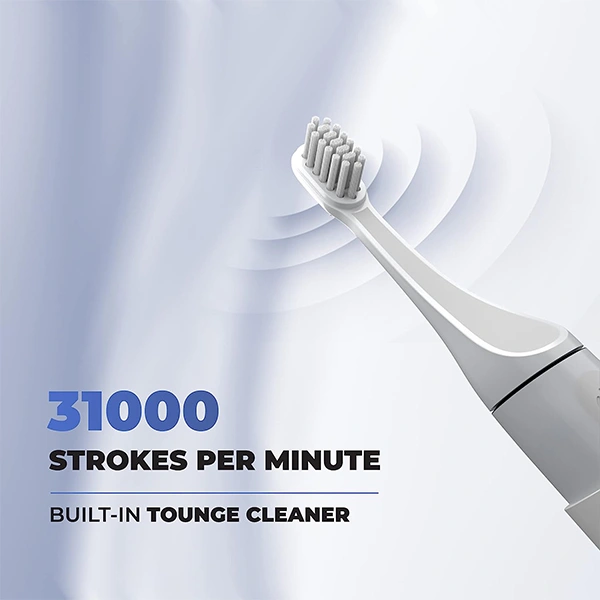 Hammer Ultra Flow 2.0 Premium Electric Toothbrush with 2 Replaceable Heads - Black - Black