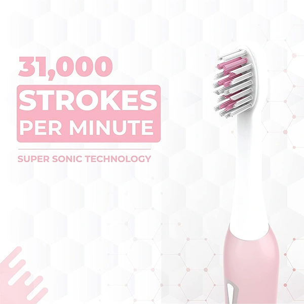 Hammer Ultra Flow Electric Toothbrush (31000 Strokes Per Minute) - Pink - Pink