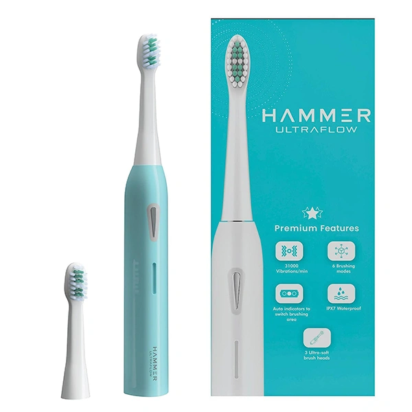 Hammer Ultra Flow Electric Toothbrush (31000 Strokes Per Minute) - Blue - Blue