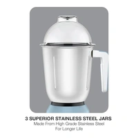 Havells Energia 600 Watt Mixer Grinder with 3 Jar