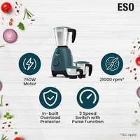 Havells ESO 750 watts 3 JAR Mixer Grinder