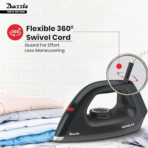 Havells Plastic Dazzle 1100W Dry Iron Press