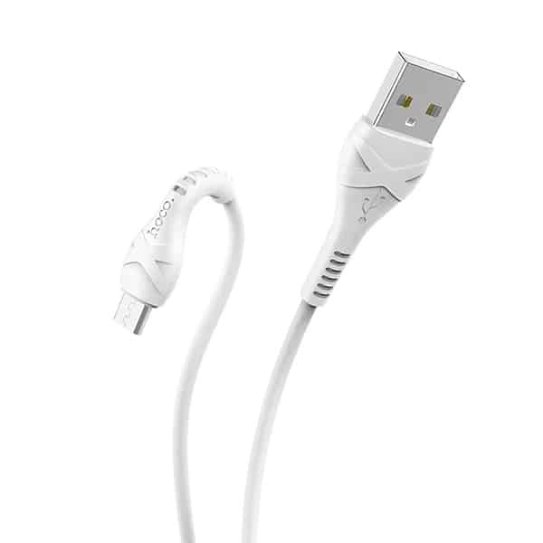 HOCO Micro-USB X37 Cool power Charging Cable With Data Sync - Black, Silver