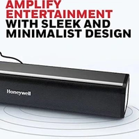 Honeywell Moxie V500 10W Portable USB Wired Soundbar Speaker for PC & Desktop