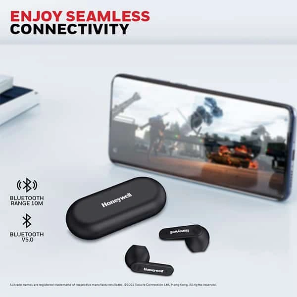 Honeywell Suono P2000 Truly Wireless Earbuds - Red - Red