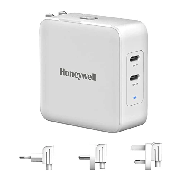Honeywell Zest Charger GaN 65WUltra-Fast Charging Compatible with iPhone, MacBook Air, iPad Pro, Galaxy, Laptops