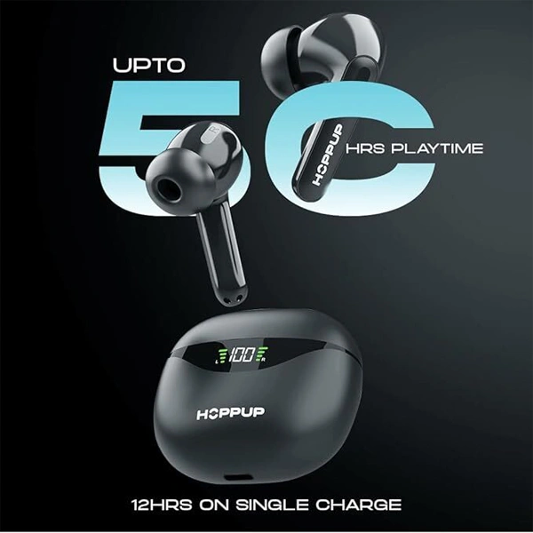 HOPPUP Hoppup AirDoze D50 Earbuds with Upto 50H Playtime - White - White