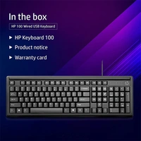 HP 100 Wired USB Keyboard with Full Range