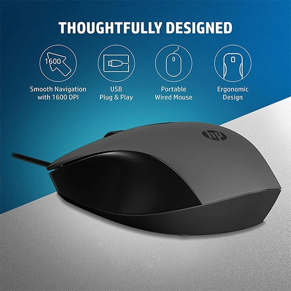 HP 150 Wired Mouse Wired Optical Mouse
