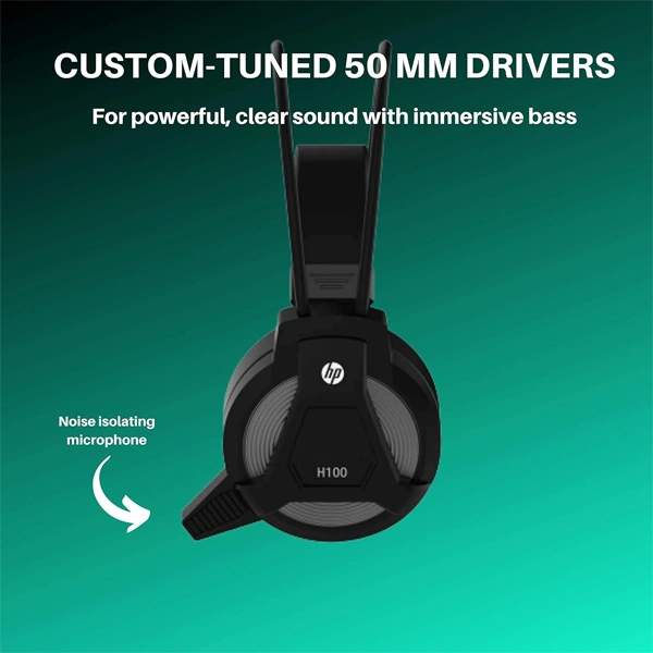 HP H100 Wired Gaming Headphone With Microphone For PC
