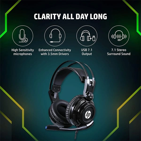 HP H200Gs Wired Gaming Over Ear Headphones