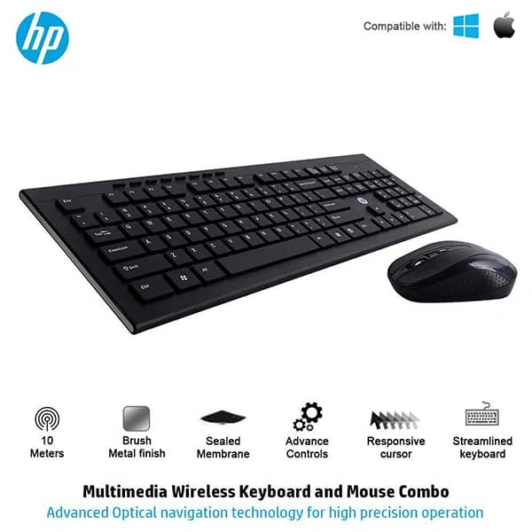 HP Multimedia Slim Wireless Keyboard &amp; Mouse Combo