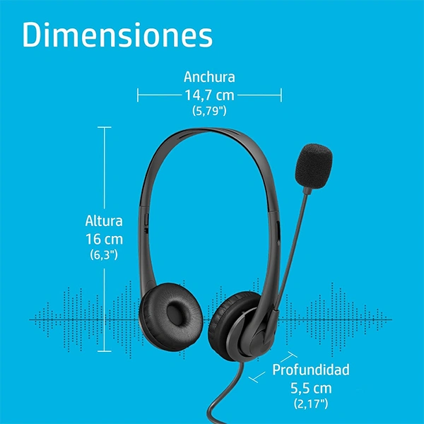 HP Stereo Wired On Ear Headphones with Mic USB G2 - Black, Black/Red, Black/Yellow