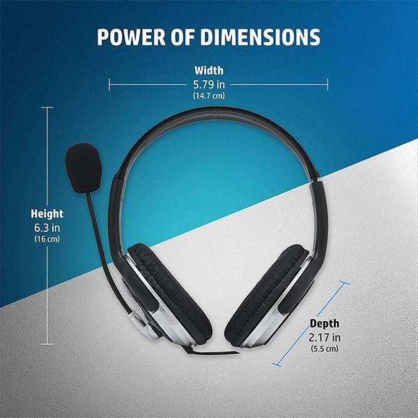 HP Wired Over Ear Headphone with 3.5 mm Drivers