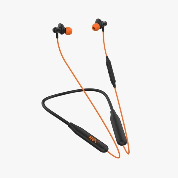 Hrx HRX X-Wave 350R Wireless Neckband with 40 Hours Battery - Orange - Orange