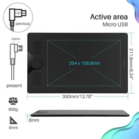 Huion HUION HS610 Drawing Tablet 10x6.25 Inches Graphics Digital Tablet