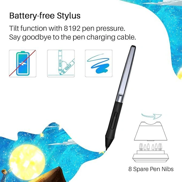Huion HUION HS610 Drawing Tablet 10x6.25 Inches Graphics Digital Tablet