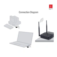 iBall Baton 300M Wireless-N Mini USB Adapter iB-WUA300NM - Black