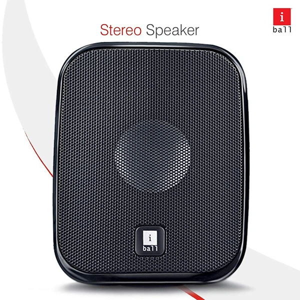 iBall Decor 9-2.0 USB Powered Computer Multimedia Speakers with in-line Volume Controller - Black Grey, Black Red, Black Yellow