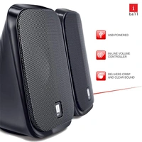 iBall Decor 9-2.0 USB Powered Computer Multimedia Speakers with in-line Volume Controller - Black Grey, Black Red, Black Yellow