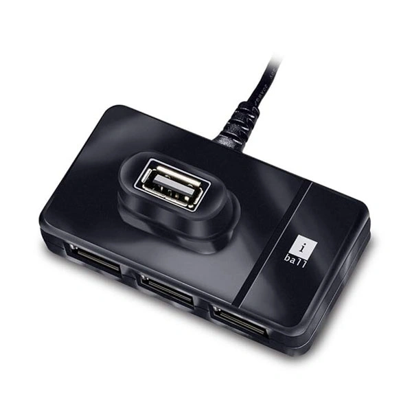 iBall Piano 423 4 Port USB Hub - Black