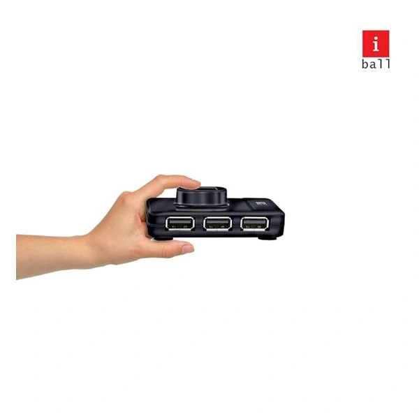 iBall Piano 423 4 Port USB Hub - Black