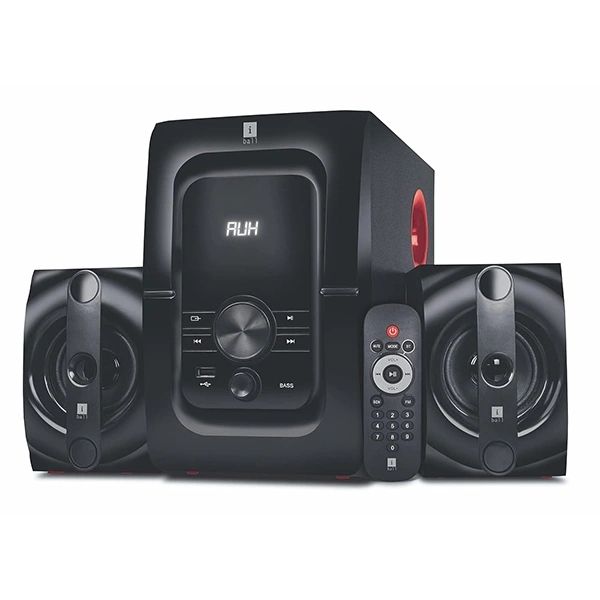 iBall Tarang Woods 40 Watt 2.1 Channel Wireless Bluetooth Multimedia - Black Grey, Black Red, Black Yellow