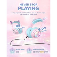 iClever BTH13 Bluetooth Kids Headphones with Mic - Purple - Purple