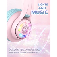 iClever BTH13 Bluetooth Kids Headphones with Mic - Purple - Purple