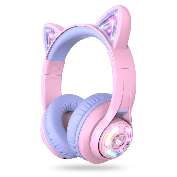 iClever BTH13 Bluetooth Kids Headphones with Mic - Purple - Purple
