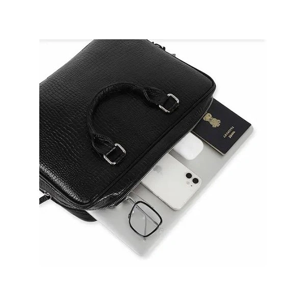 iCruze Delite Leather Bag - Black - Black