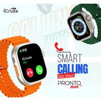 iCruze Pronto Max + BT Calling Smart watch With 1.9″ HD IPS Display - Green - Green
