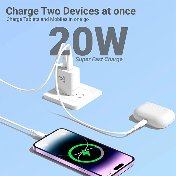 iGear Core 20 20W Dual Port QC 3.0 USB Wall Charger
