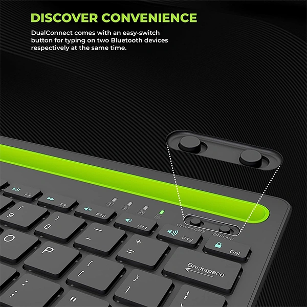 iGear Dual Connect Dual Channel Bluetooth Keyboard