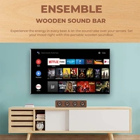 iGear Ensemble 20W Wooden Portable Soundbar With USB/TF Card Support
