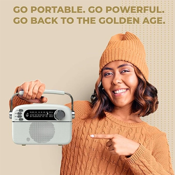 iGear Evoke Retro Modern Style Radio & MP3 player With FM/AM/SW - White - White