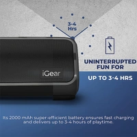 iGear Immerse Soundbar 20W Bluetooth Speaker With Heavy Bass - Blue, White