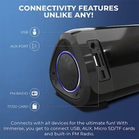 iGear Immerse Soundbar 20W Bluetooth Speaker With Heavy Bass - Blue, White
