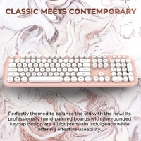 iGear KeyBee Pro Colourful Computer Wireless Keyboard and Mouse Combo - Purple - Purple