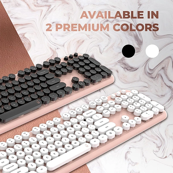 iGear KeyBee Pro Colourful Computer Wireless Keyboard and Mouse Combo - Purple - Purple